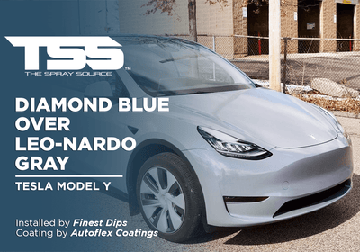 DIAMOND BLUE OVER LEO-NARDO GRAY | AUTOFLEX COATINGS | TESLA MODEL Y