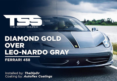 DIAMOND GOLD OVER LEO-NARDO GRAY | AUTOFLEX COATINGS | FERRARI 458