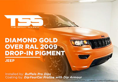 DIAMOND GOLD OVER RAL 2009 DROP-IN PIGMENT | DIPYOURCAR | JEEP