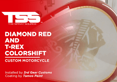 DIAMOND RED AND T-REX COLORSHIFT | TAMCO PAINT | CUSTOM MOTORCYCLE