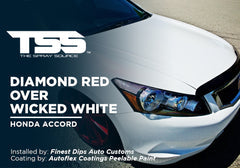 DIAMOND RED OVER WICKED WHITE | AUTOFLEX COATINGS | PEELABLE PAINT | HONDA ACCORD
