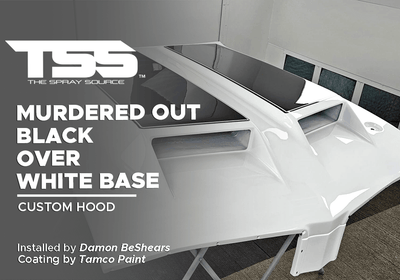 MURDERED OUT BLACK OVER WHITE BASE | TAMCO PAINT | CUSTOM HOOD