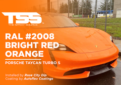 RAL #2008 BRIGHT RED ORANGE | AUTOFLEX COATINGS | PORSCHE TAYCAN TURBO S