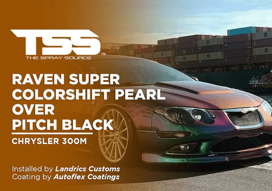 RAVEN SUPER COLORSHIFT PEARL OVER PITCH BLACK | AUTOFLEX COATINGS | CHRYSLER 300M - The Spray Source