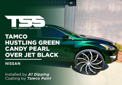 TAMCO HUSTLING GREEN CANDY PEARL OVER JET BLACK | TAMCO PAINT | NISSAN
