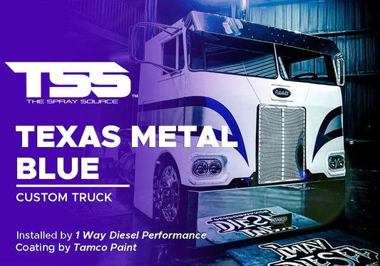 Texas Metal Blue on Custom Truck