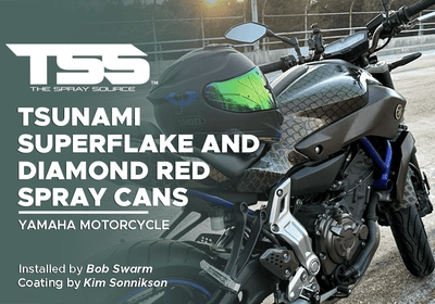 TSUNAMI SUPERFLAKE AND DIAMOND RED SPRAY CANS | CAR-REP | YAMAHA MOTORCYCLE
