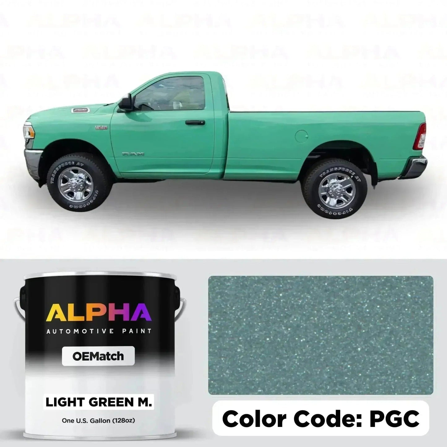 Dodge Light Green Metallic PGC | OEMatch Basecoat