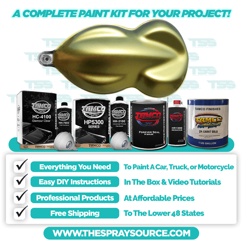 24 Carat Gold Extra Large Car Kit (White Ground Coat) - The Spray Source - Tamco Paint