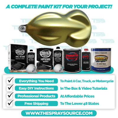 24 Carat Gold Medium Car Kit (White Ground Coat) - The Spray Source - Tamco Paint