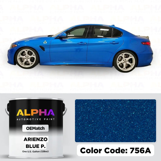 Alfa Romeo Arienzo Blue Pearl 756A | OEMatch Basecoat