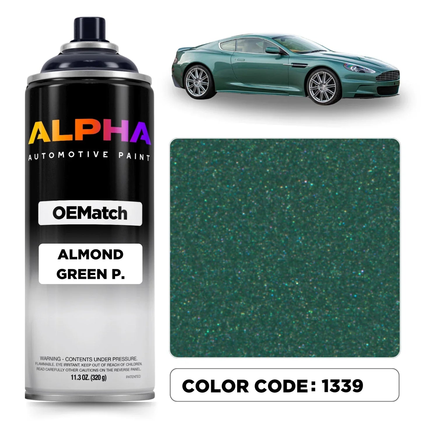 ASTON MARTIN ALMOND GREEN P. 1339 | OEMatch Spray Can