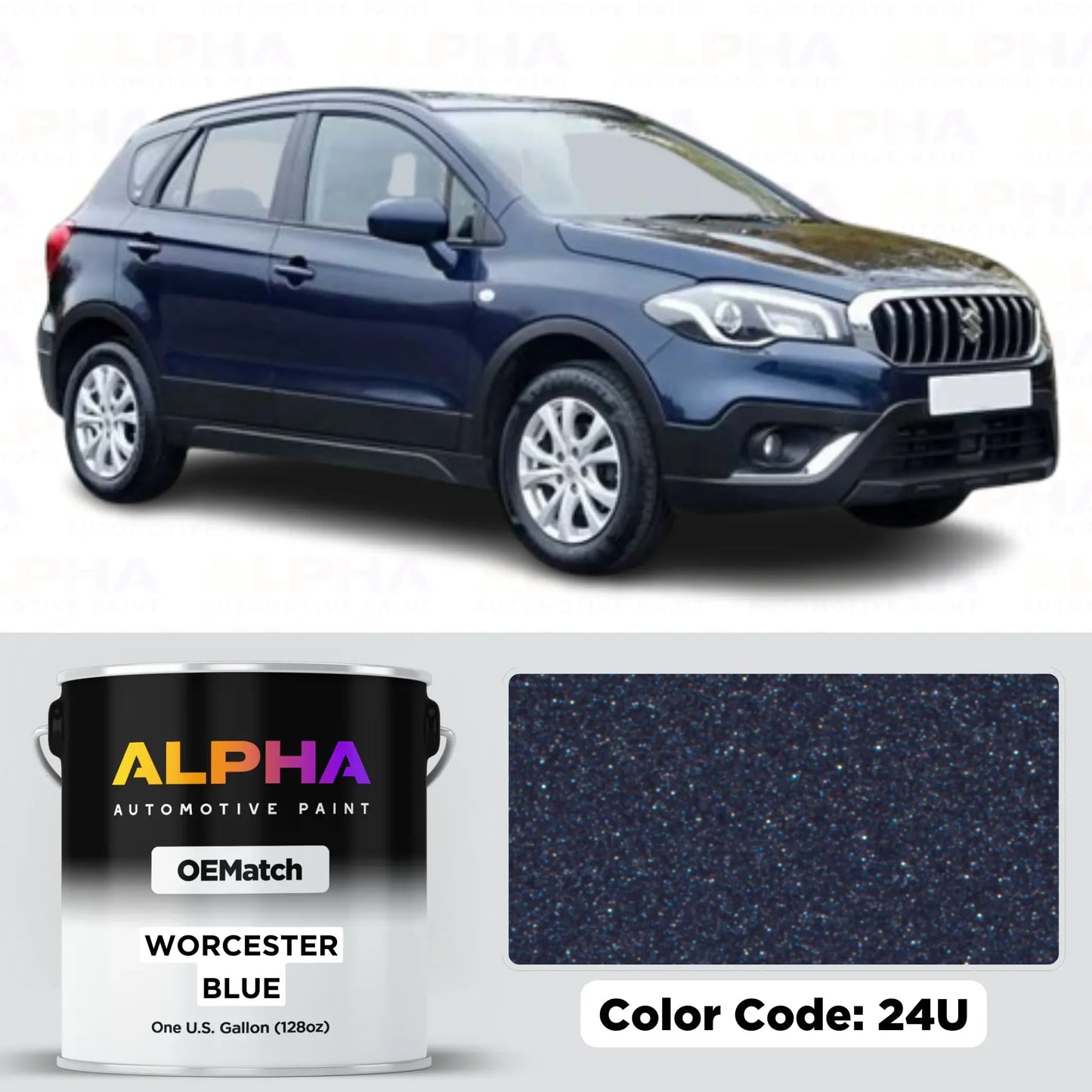 SUZ WORCESTER BLUE M. 24U OEM basecoat paint
