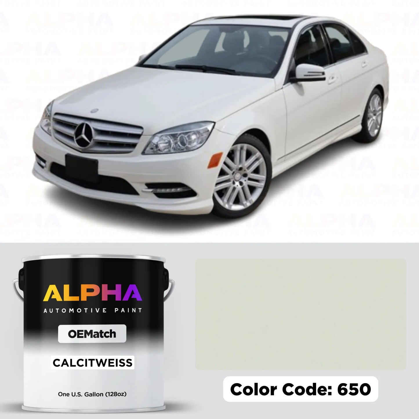 MERCEDES CALCITWEISS 650 | OEMatch Basecoat