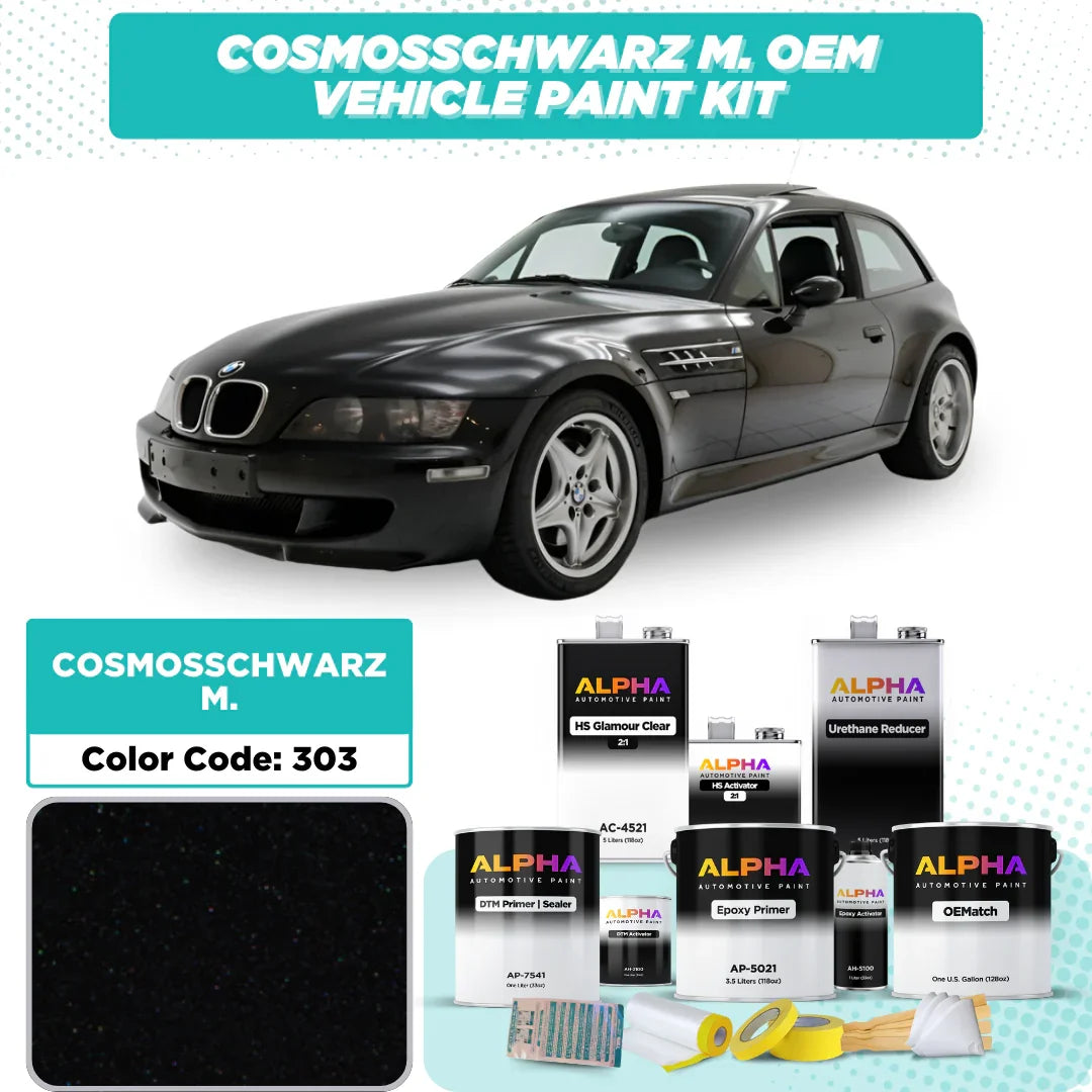 BMW Cosmos Black Metallic 303 | OEMatch Vehicle Paint Kit