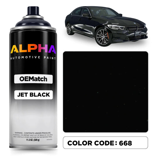 BMW Jet Black 668 / 668 | OEMatch Spray Can