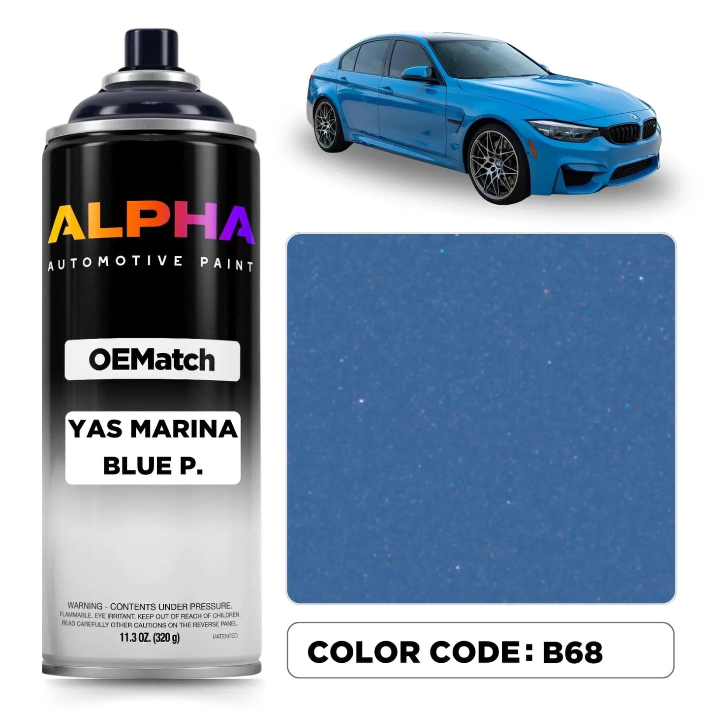 BMW Yas Marina Blue Pearl B68 | OEMatch Spray Can