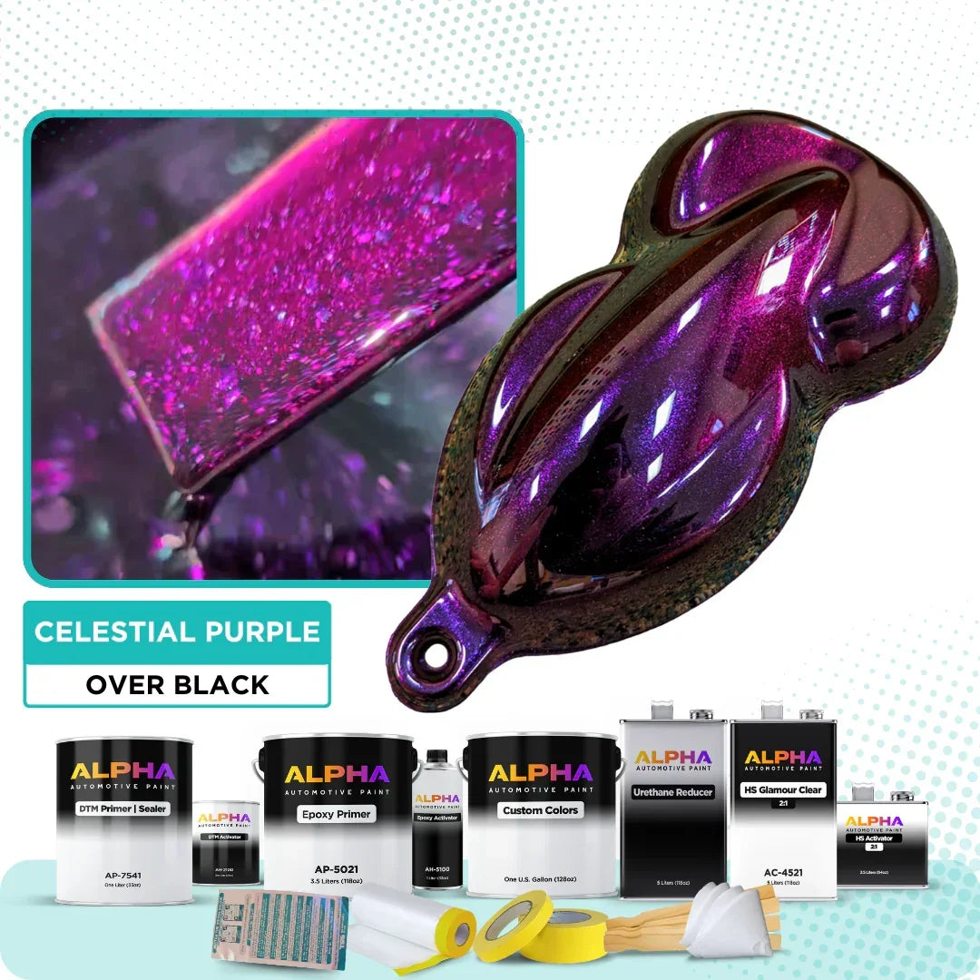 0.5 Liter Mystic Purple Metallic Base Car Paint – 1K Solvent Based Paint (Lackpoint)