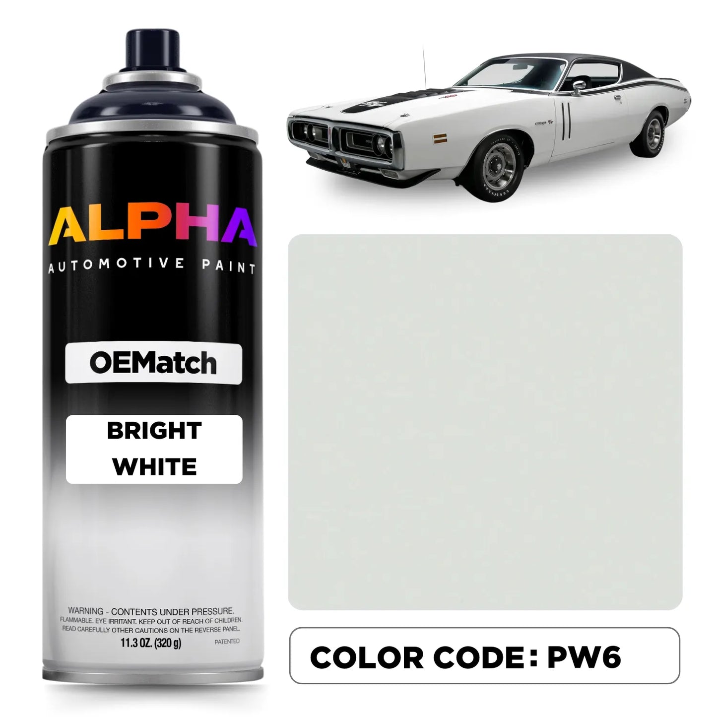Chrysler Bright White PW6 | OEMatch Spray Can