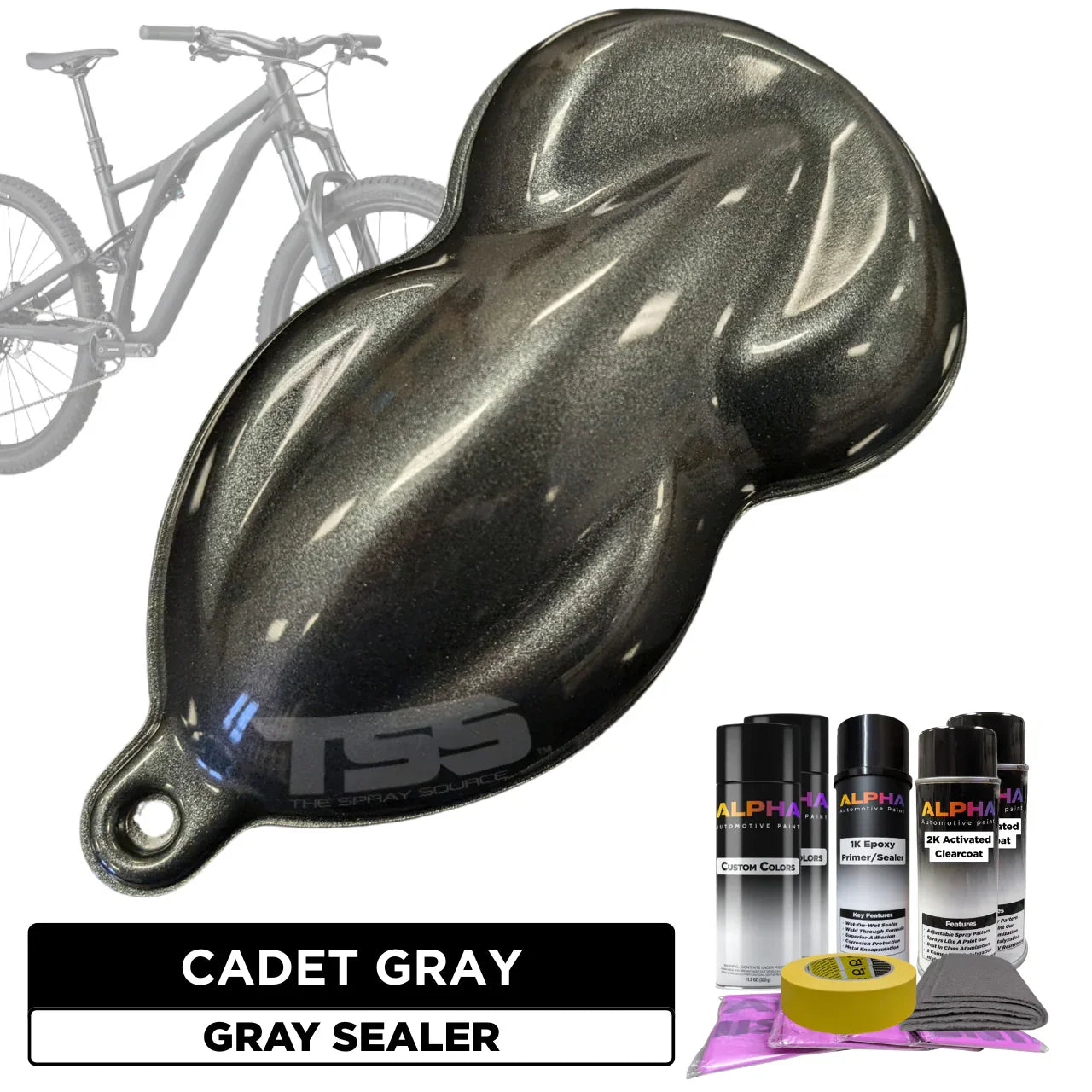 Cadet Gray Bike Paint Kit