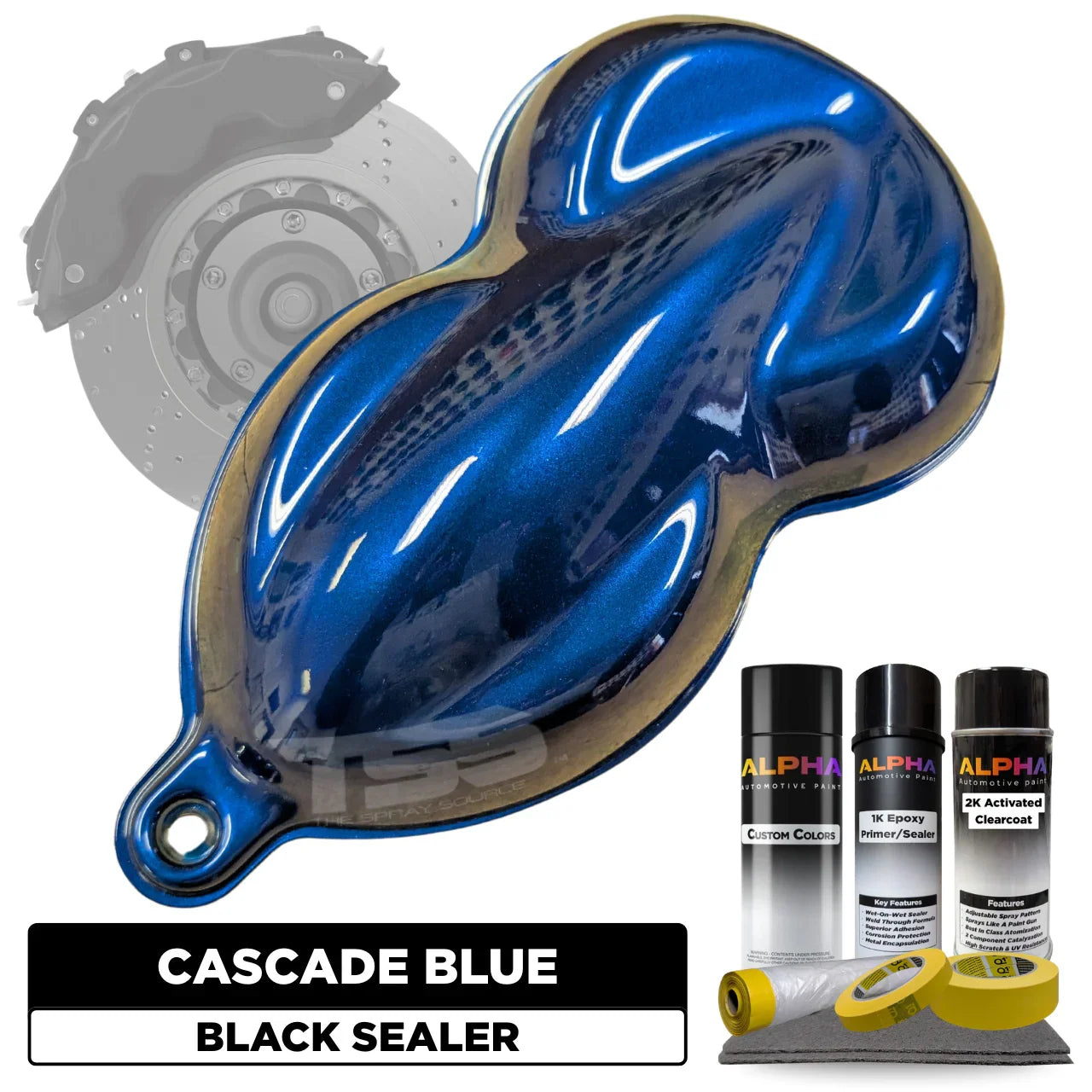 Cascade Blue Brake Caliper Paint Kit
