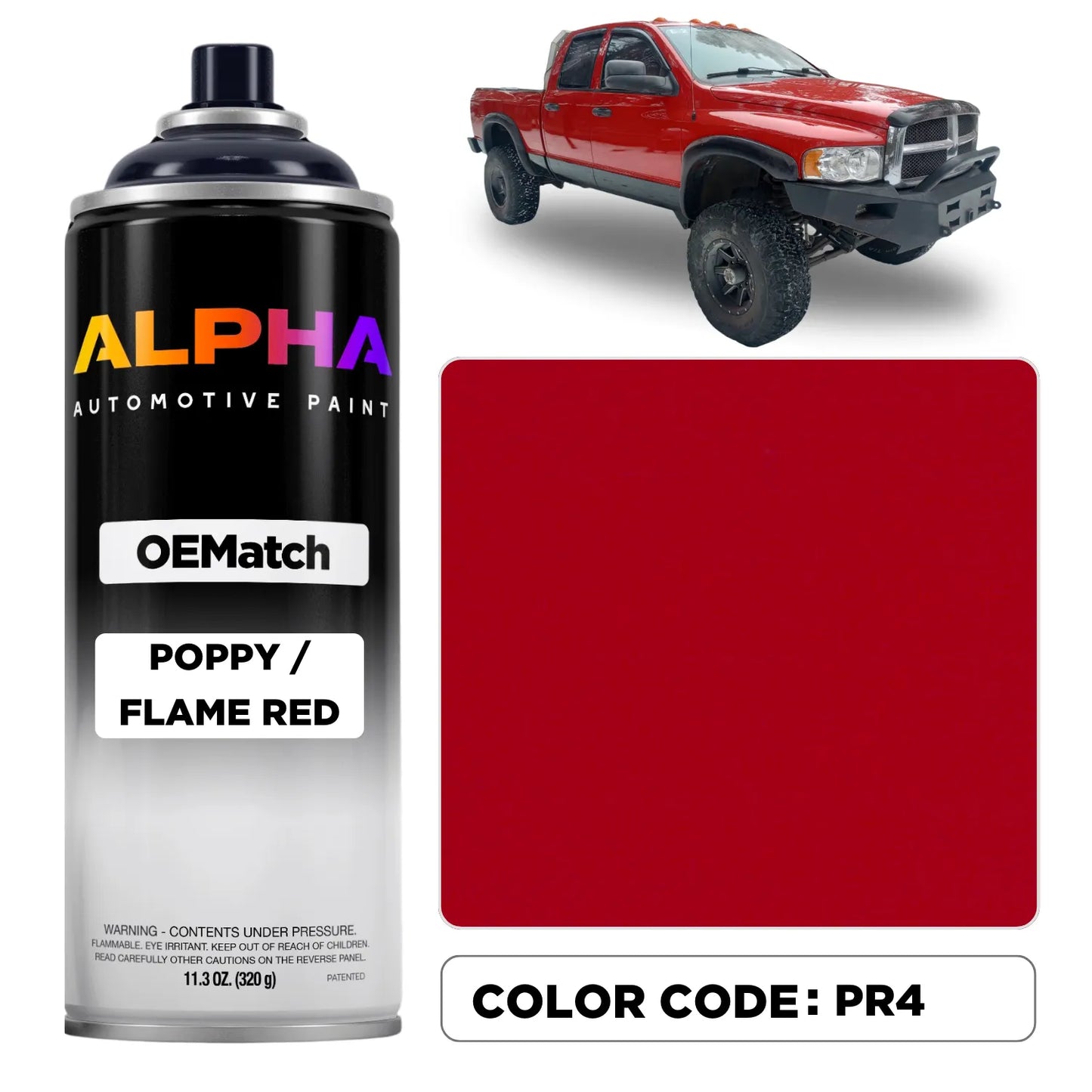 Chrysler Poppy / Flame Red PR4 | OEMatch Spray Can