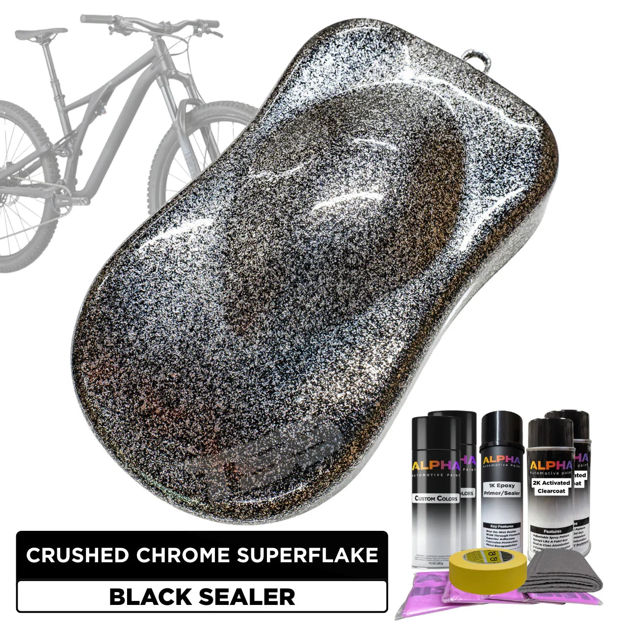 Crushed Chrome Superflake Bike Paint Kit – The Spray Source