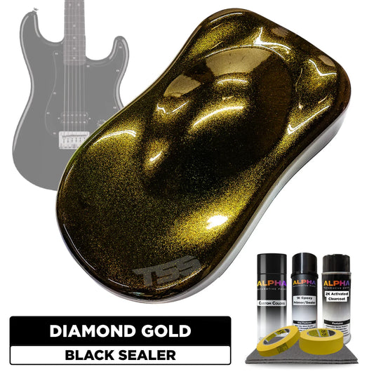 Diamond Gold Guitar Paint Kit