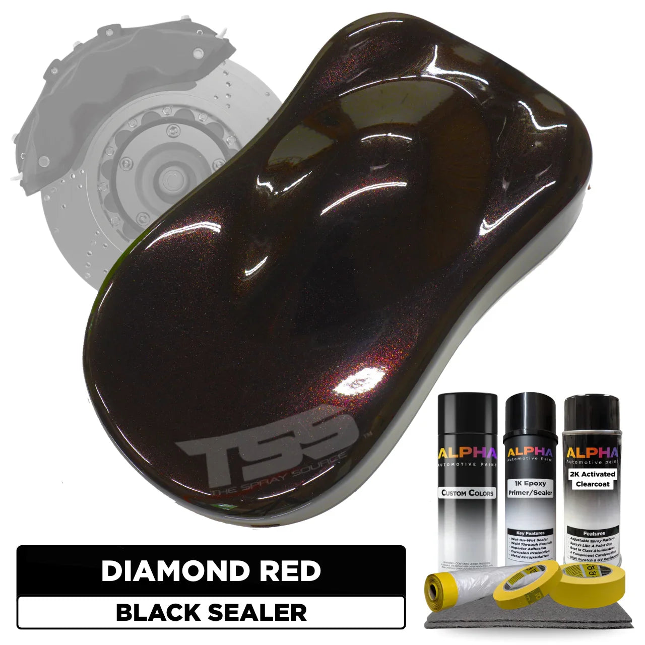 Diamond Red Brake Caliper Paint Kit