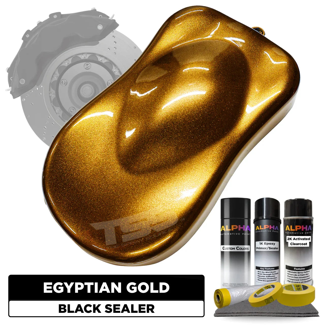 Egyptian Gold Brake Caliper Paint Kit – The Spray Source