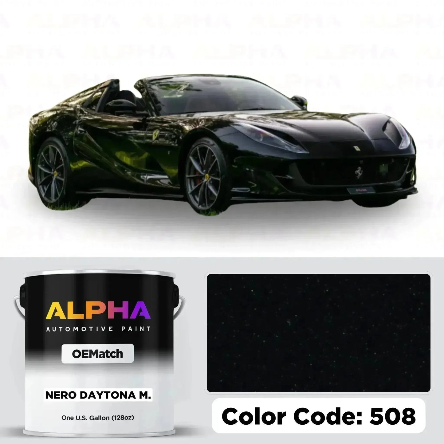 Ferrari Nero Daytona Metallic 508 | OEMatch Basecoat