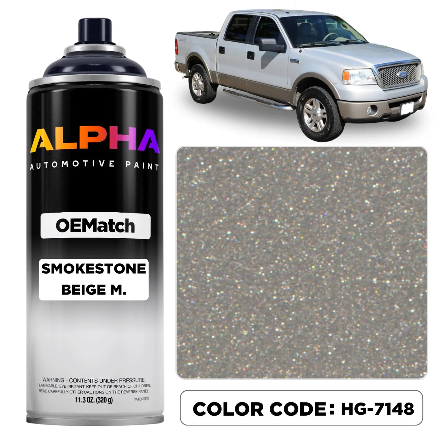 Ford Smokestone Beige Metallic HG-7148 | OEMatch Spray Can
