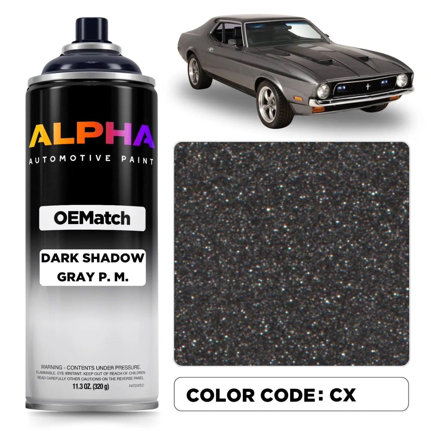 Ford  Dark Shadow Gray P. M. CX | OEMatch Spray Can