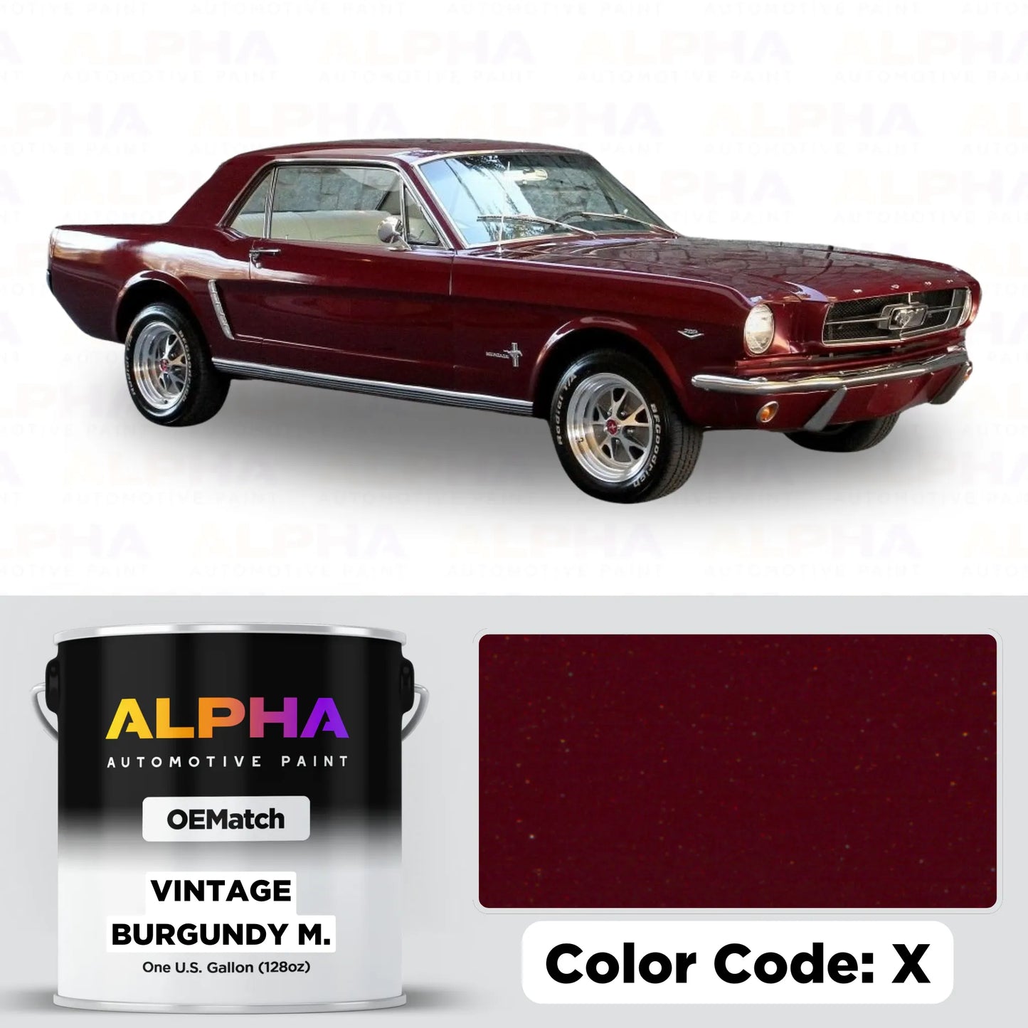 Ford Vintage Burgundy Metallic X / M1632 | OEMatch Basecoat