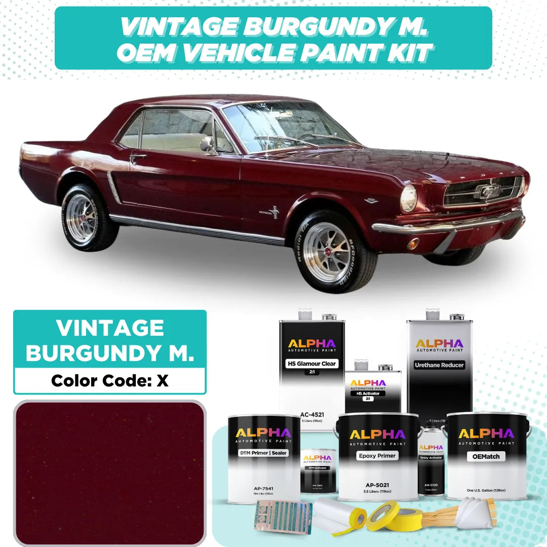 Ford Vintage Burgundy Metallic X / M1632 | OEMatch Vehicle Paint Kit