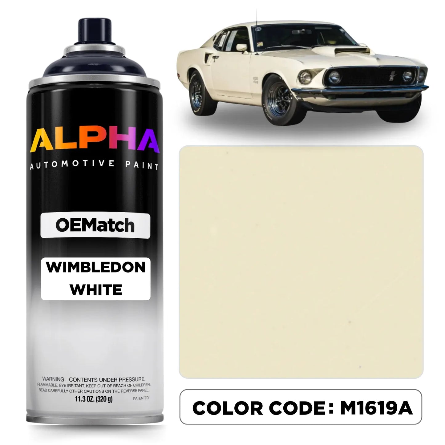 Ford Wimbledon White M1619A | OEMatch Spray Can