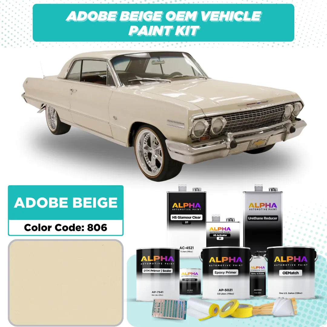 GM Adobe Beige 806 | OEMatch Vehicle Paint Kit