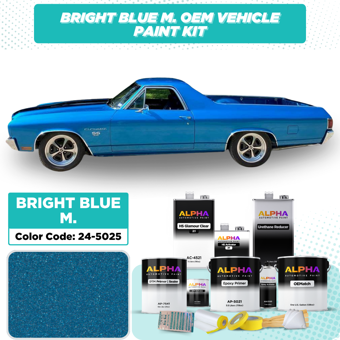 GEN. MOTORS USA BRIGHT BLUE M. 24-5025 | OEMatch Vehicle Paint Kit
