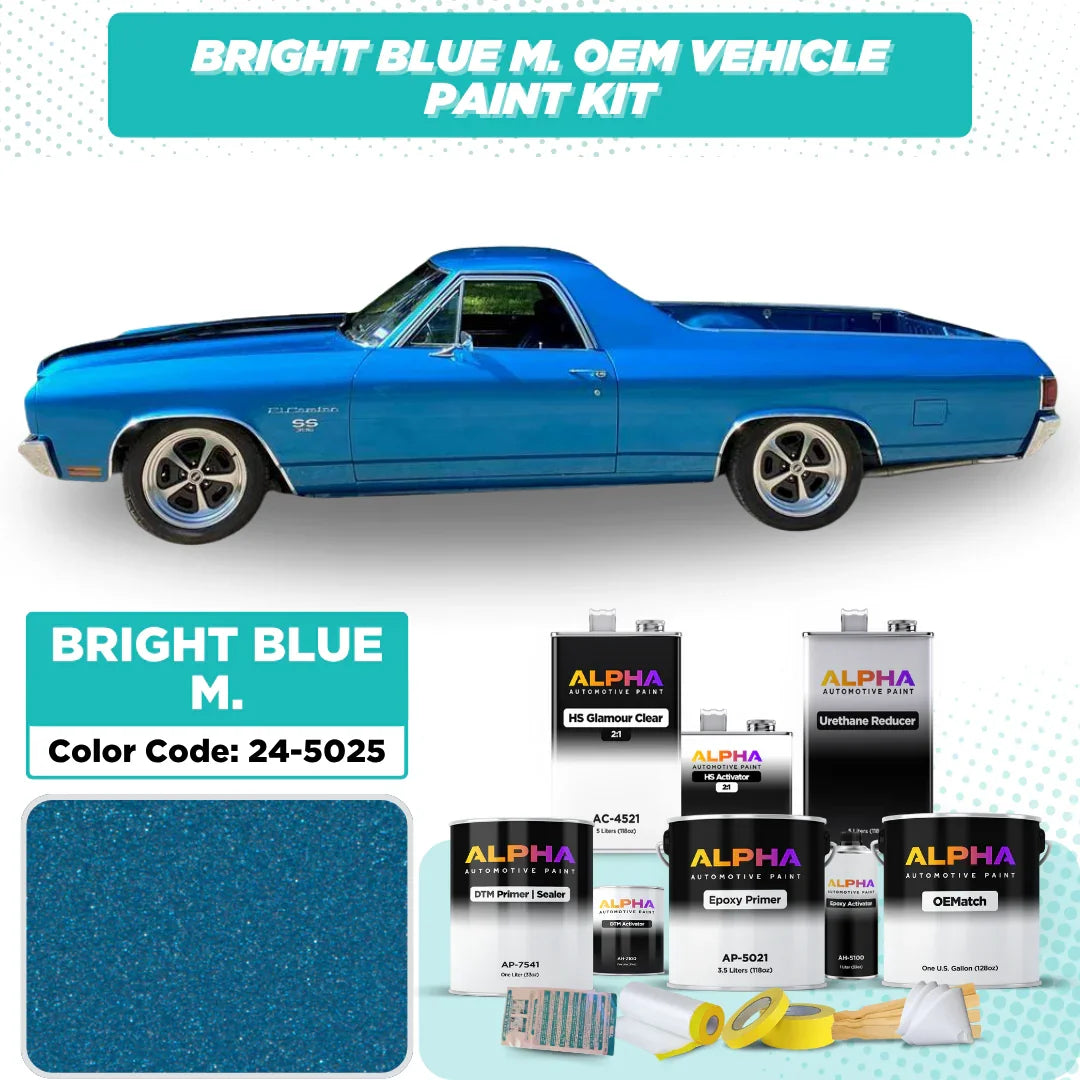 GEN. MOTORS USA BRIGHT BLUE M. 24-5025 | OEMatch Vehicle Paint Kit