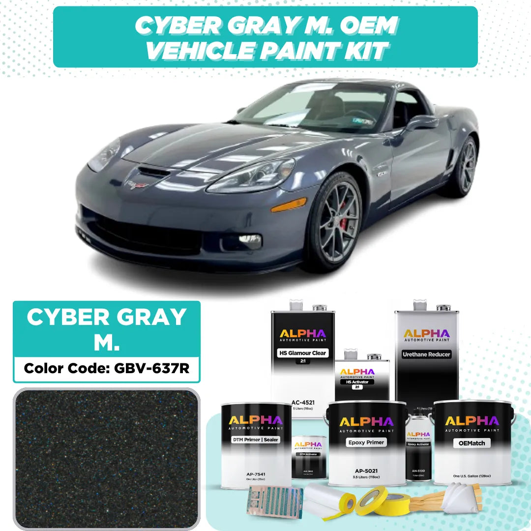 GM Cyber Gray Metallic GBV-637R / 57-637R | OEMatch Vehicle Paint Kit