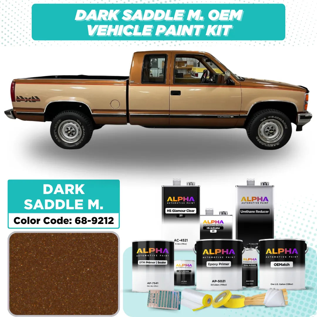 GM Dark Saddle Metallic 68-9212 | OEMatch Vehicle Paint Kit