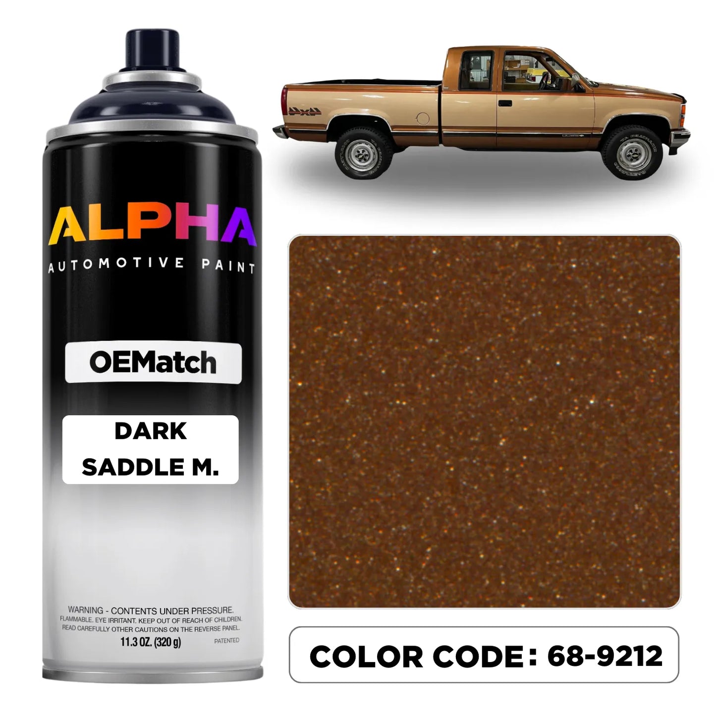 GM Dark Saddle Metallic 68-9212 | OEMatch Spray Can