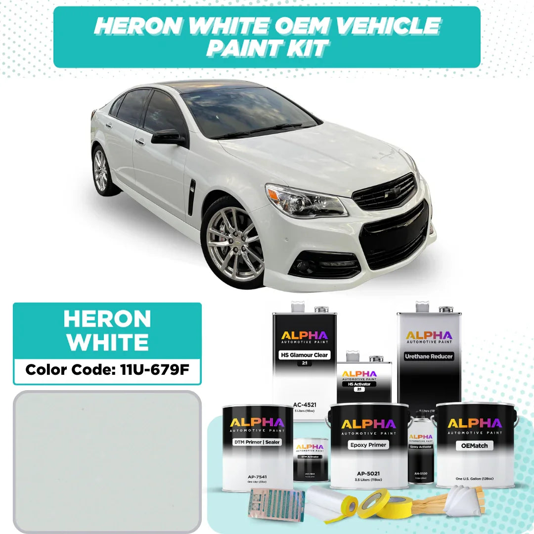 GM HERON WHITE 11U-679F / J073 | OEMatch Vehicle Paint Kit
