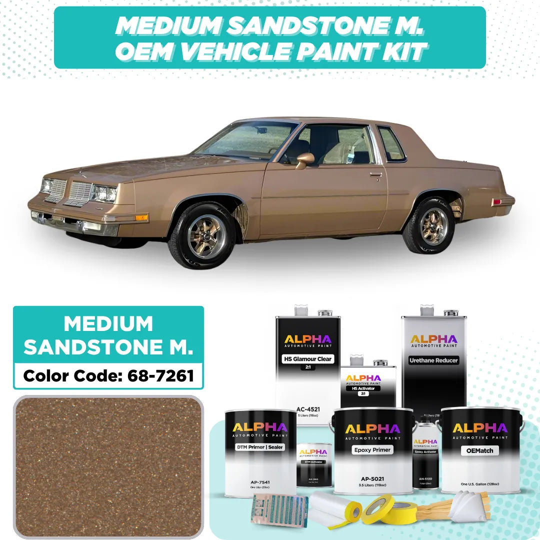 GM Medium Sandstone Metallic 68-7261 | OEMatch Vehicle Paint Kit