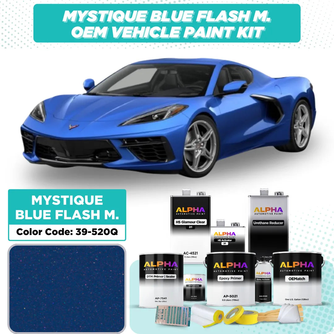 GM Mystique Blue Flash Metallic 39-520Q | OEMatch Vehicle Paint Kit