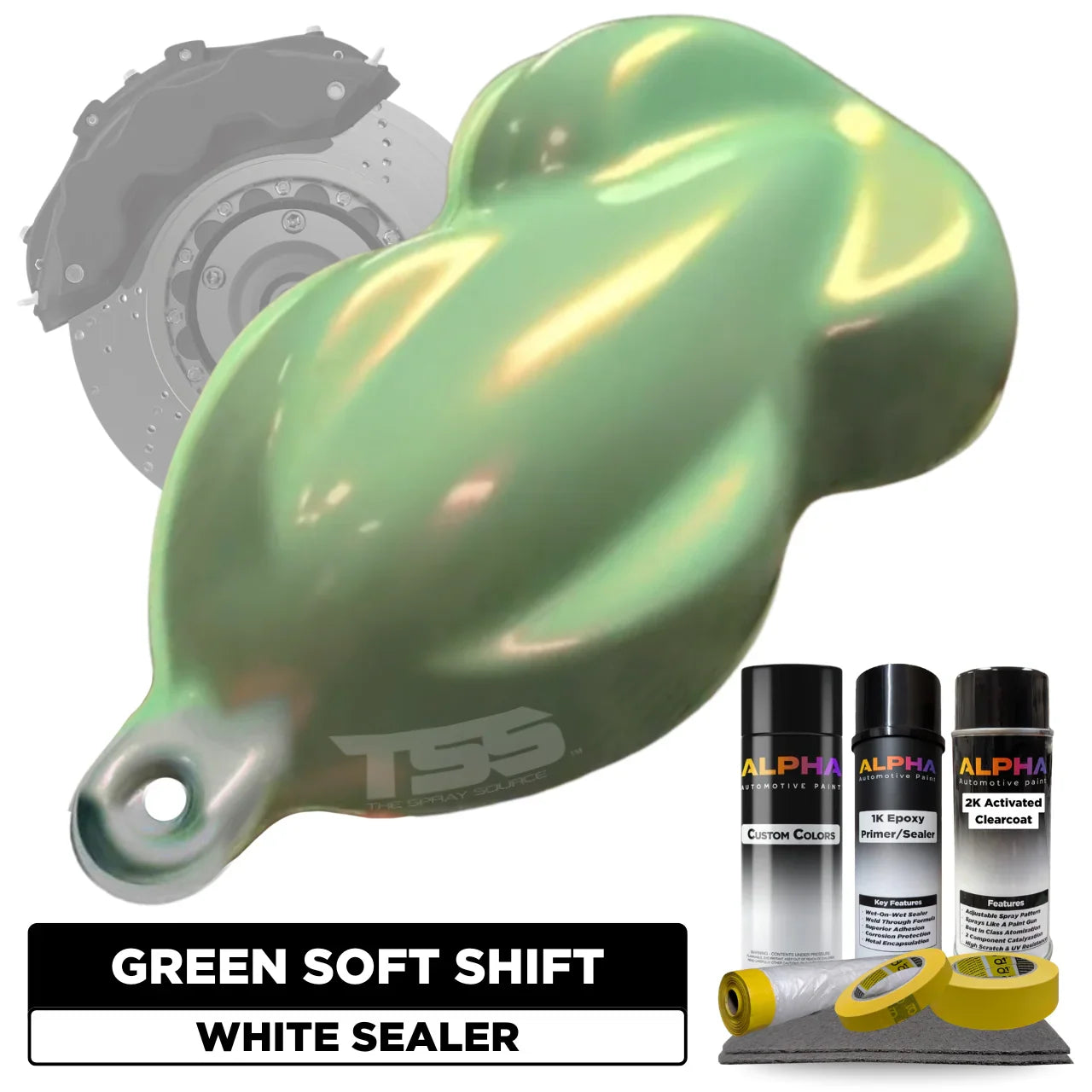 Green Soft Shift Brake Caliper Paint Kit