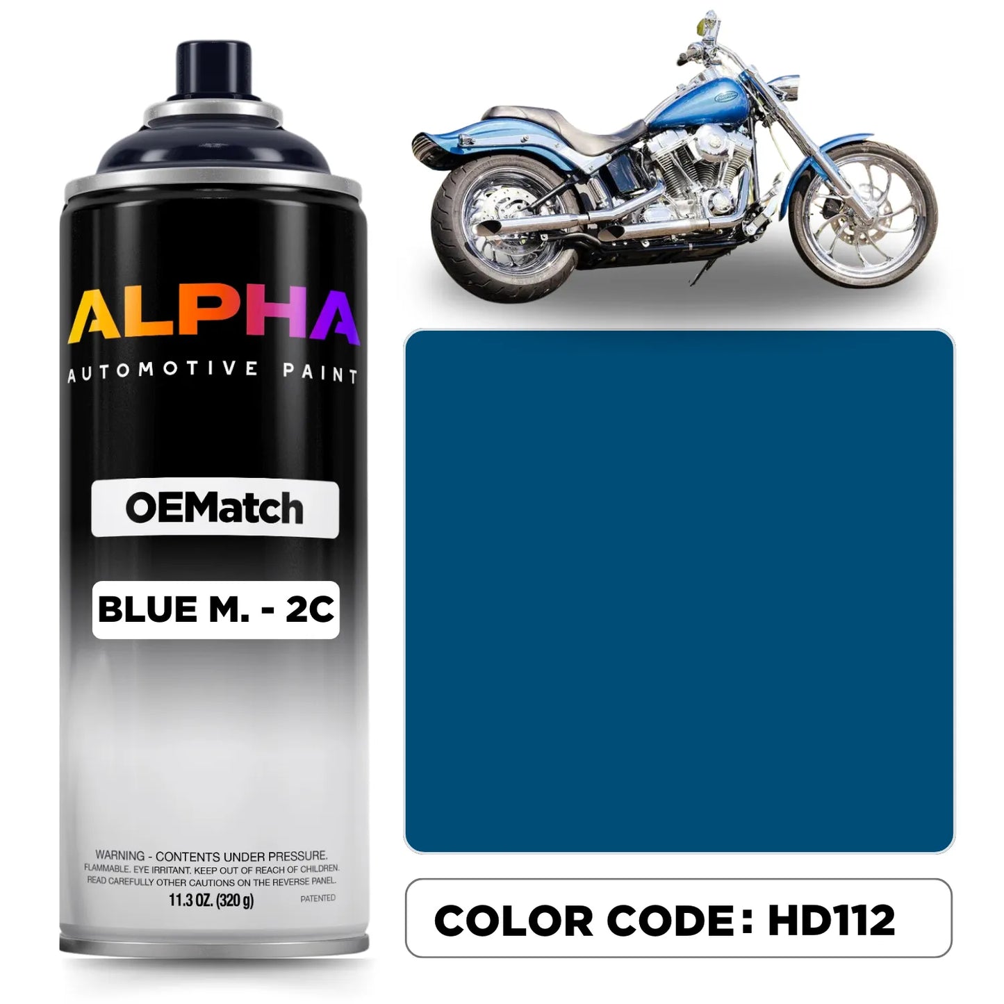 Harley-Davidson Blue Metallic 2C HD112 | OEMatch Spray Can
