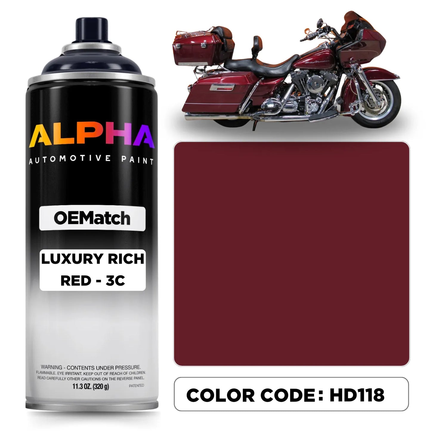Harley-Davidson Luxury Rich Red - 3C HD118 | OEMatch Spray Can