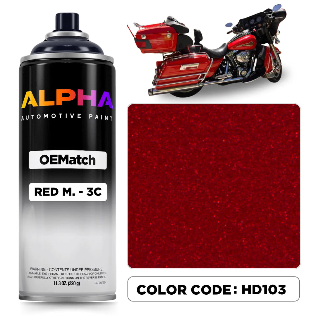 Harley-Davidson Red Metallic 3C HD103 | OEMatch Spray Can