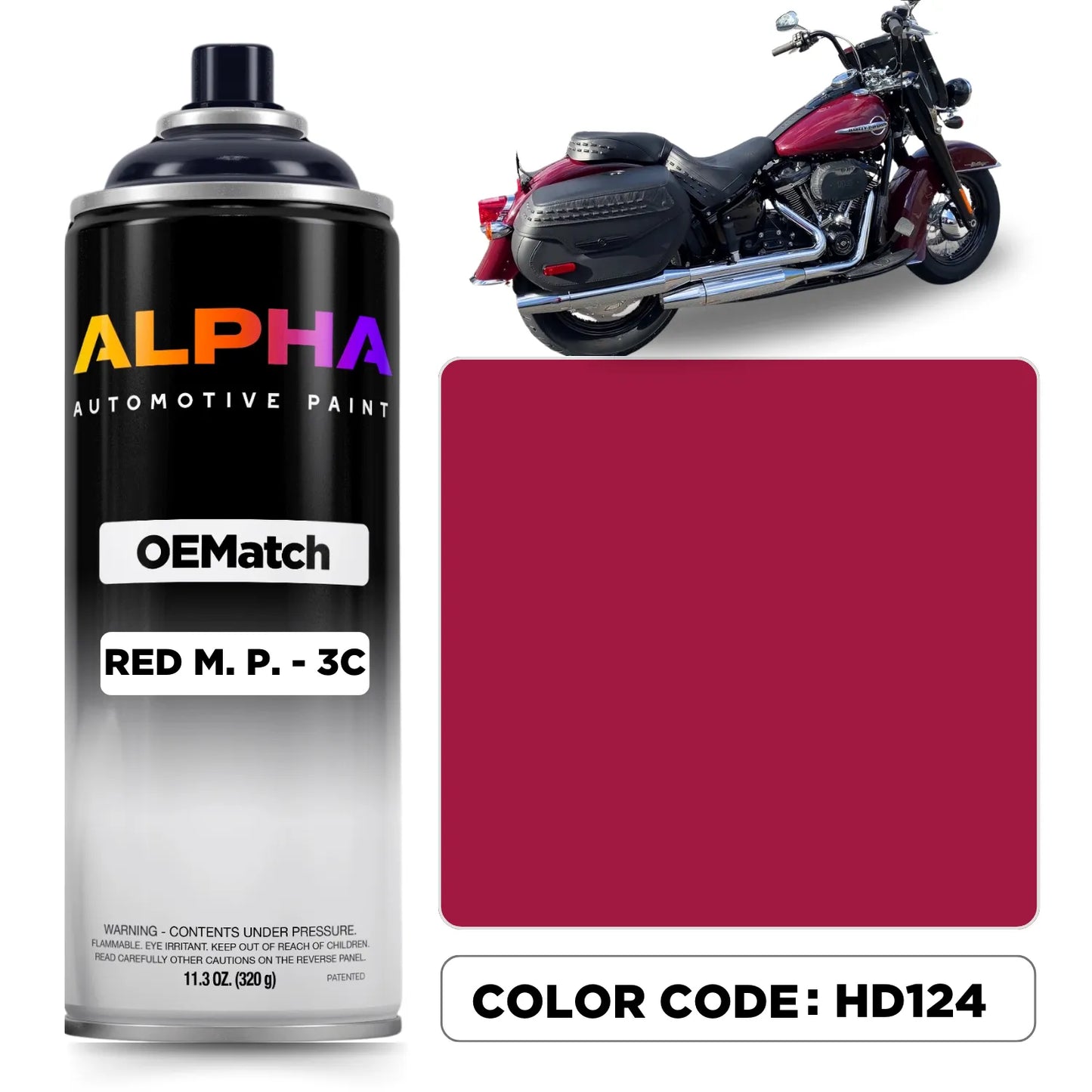 Harley-Davidson Red M. P. - 3C HD124 | OEMatch Spray Can